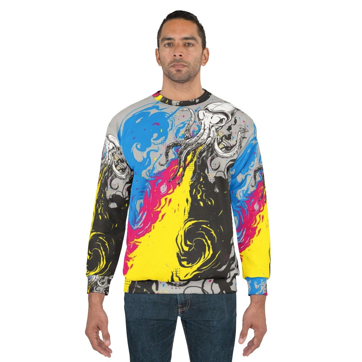 Escape Sweatshirt - Colorful digital fantasy apparel - men