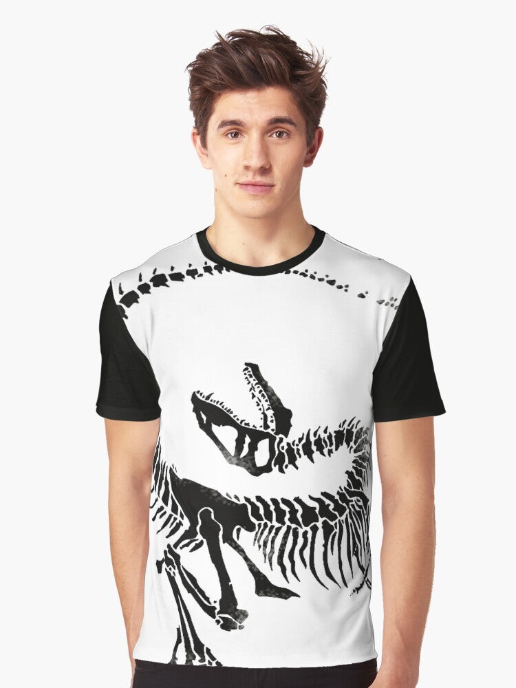 Velociraptor skeleton graphic design on a t-shirt - Men