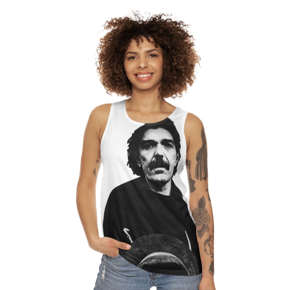 Avant garde unisex tank top with Captain Beefheart inspired design - women