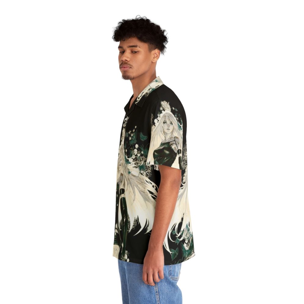 Vibrant hawaiian shirt with butterflies and floral patterns - People Left