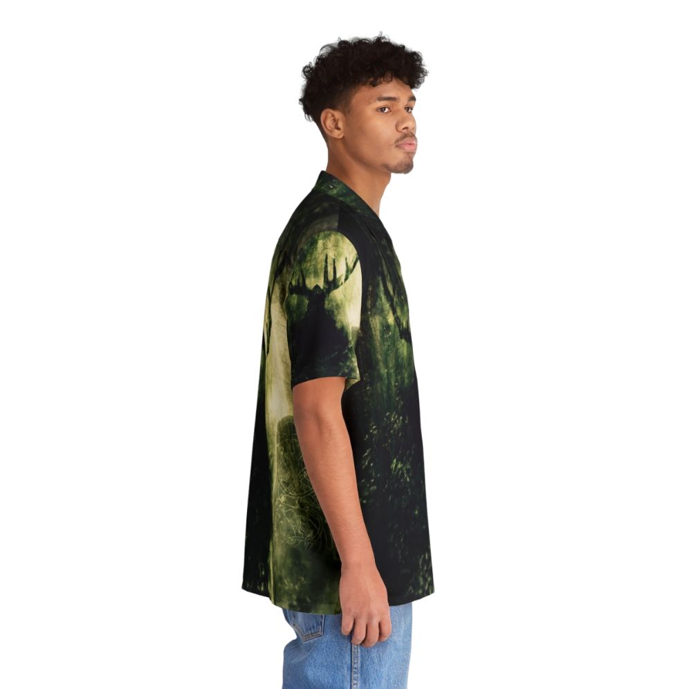 Horned god Hawaiian shirt with nature deity and pagan designs - People Pight