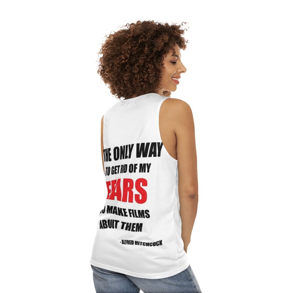 Alfred Hitchcock Quote Unisex Tank Top - women back