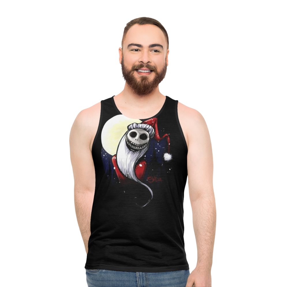 Jack Skellington Santa Claus holiday unisex tank top - men