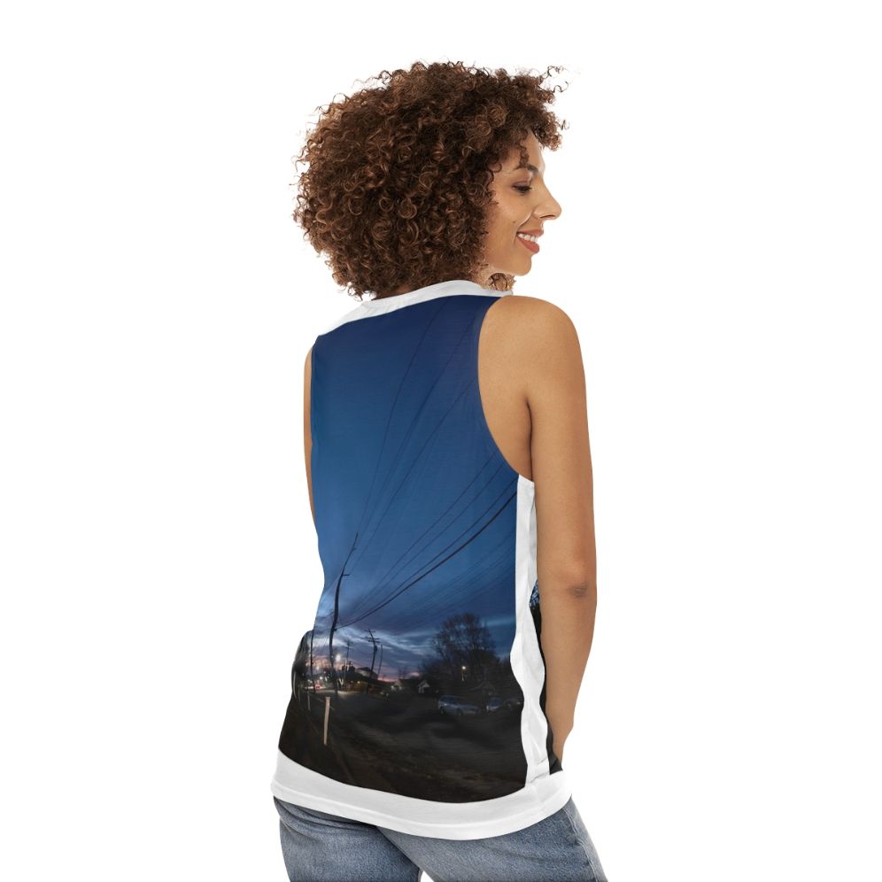 Winter Sunrise Unisex Tank Top - women back