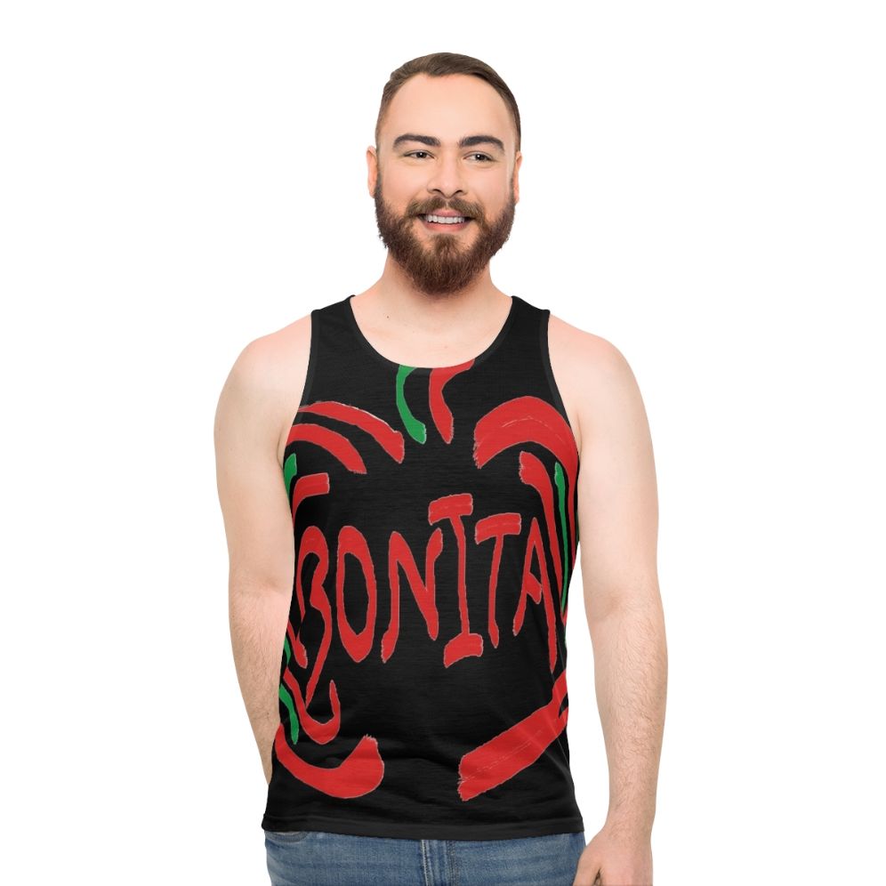 Unisex tank top with Bonita Apple graphic - men