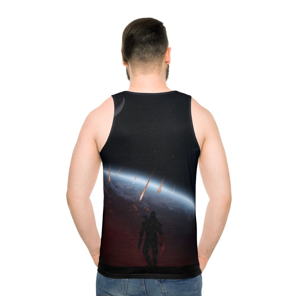 Mass Effect Unisex Tank Top featuring Warriors Landscapes Design - men back