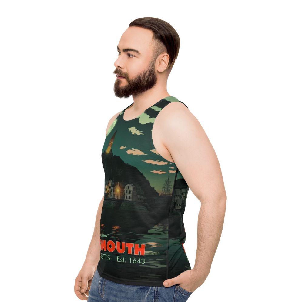 Innsmouth Unisex Tank Top with Lovecraft Cthulhu Mythos Horror Literature Design - men side