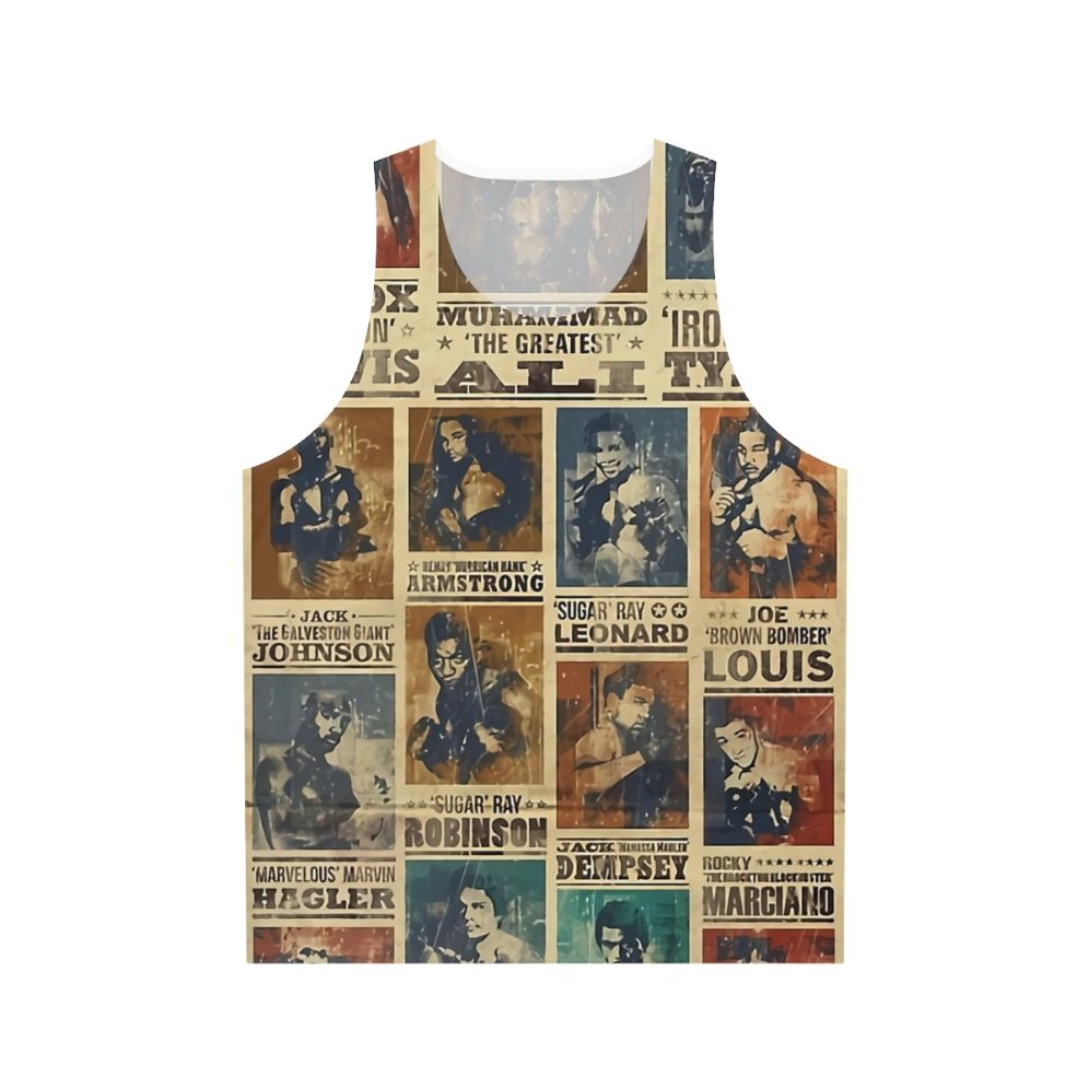 Vintage boxing champion poster unisex tank top