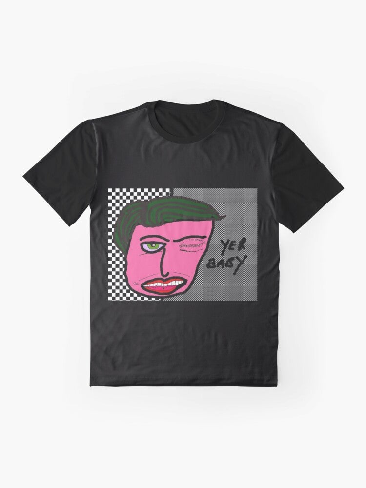 Ringo Starr pop art graphic tee featuring the "Yer Baby" meme design - Flat lay