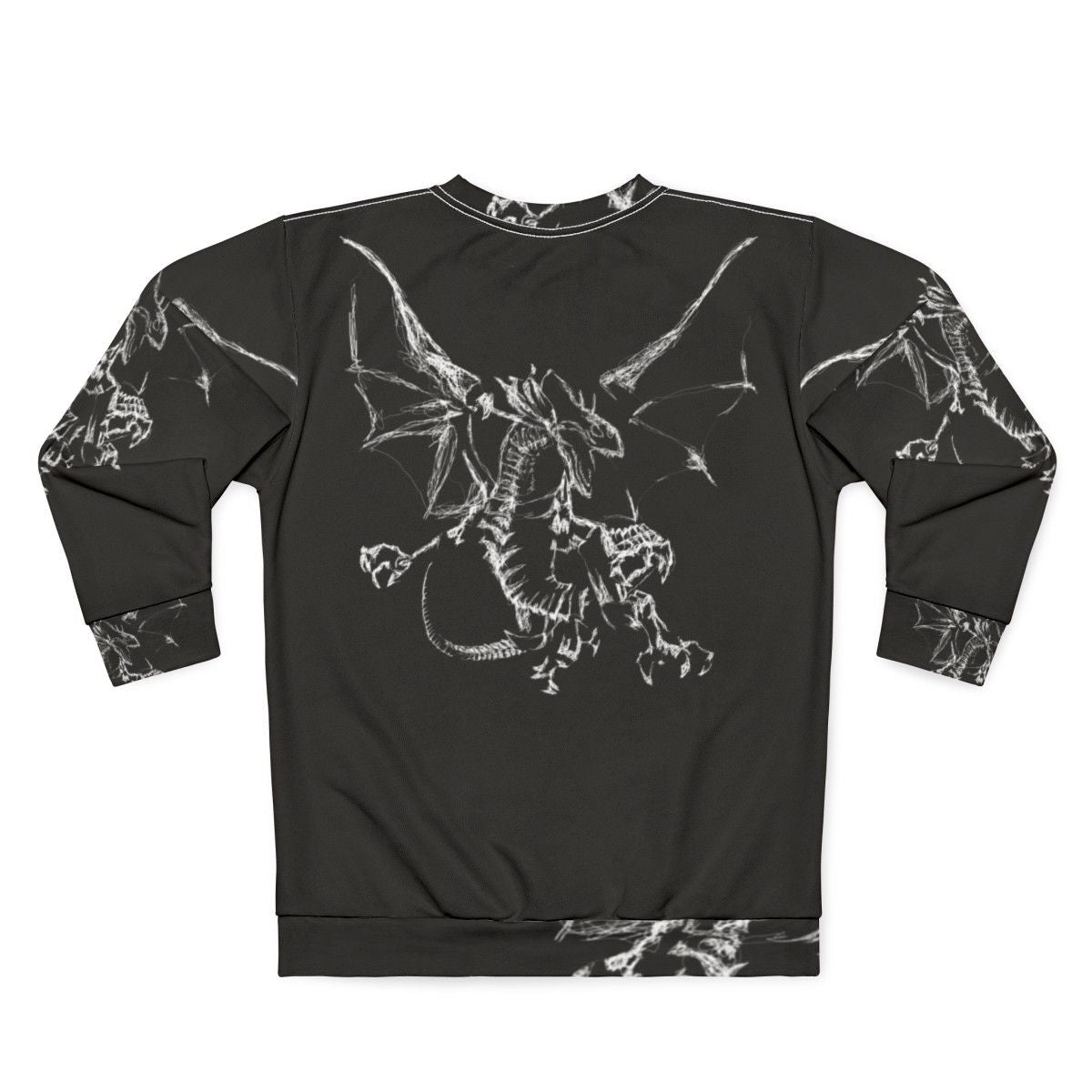 Mystic Lightning Dragon Sweatshirt - Legendary Animal Spirit - Back