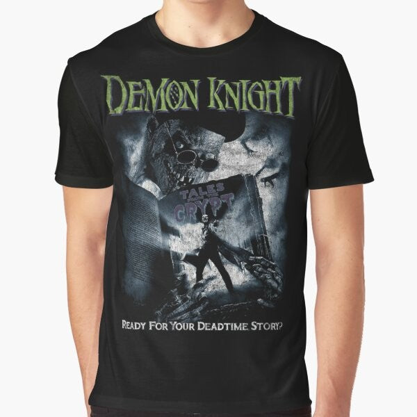 Demon Knight horror graphic t-shirt featuring Tales from the Crypt inspired design