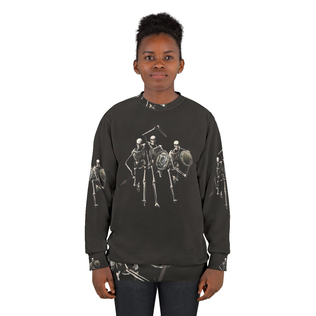 Skeleton Sweatshirt with Ancient Greek Mythological Creatures - women