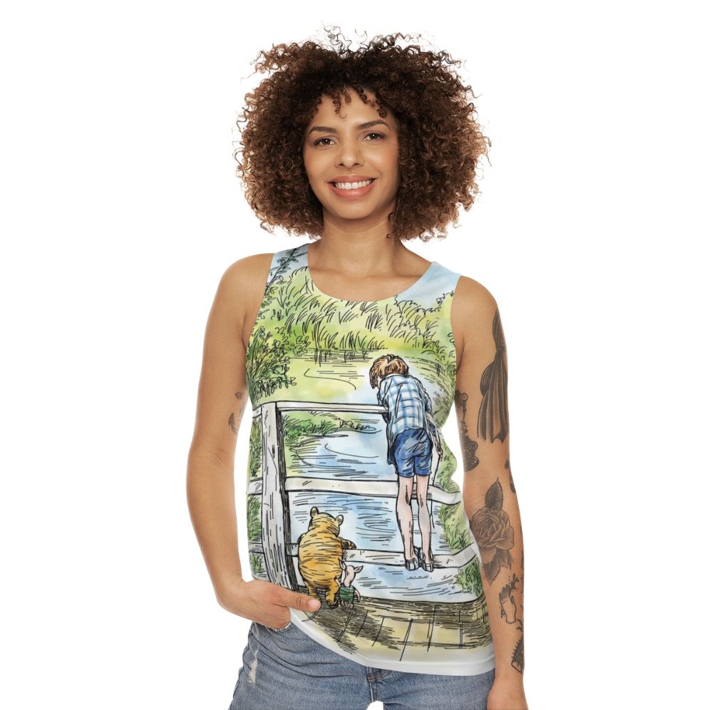 Winnie The Pooh Unisex Tank Top with Classic Illustration - women