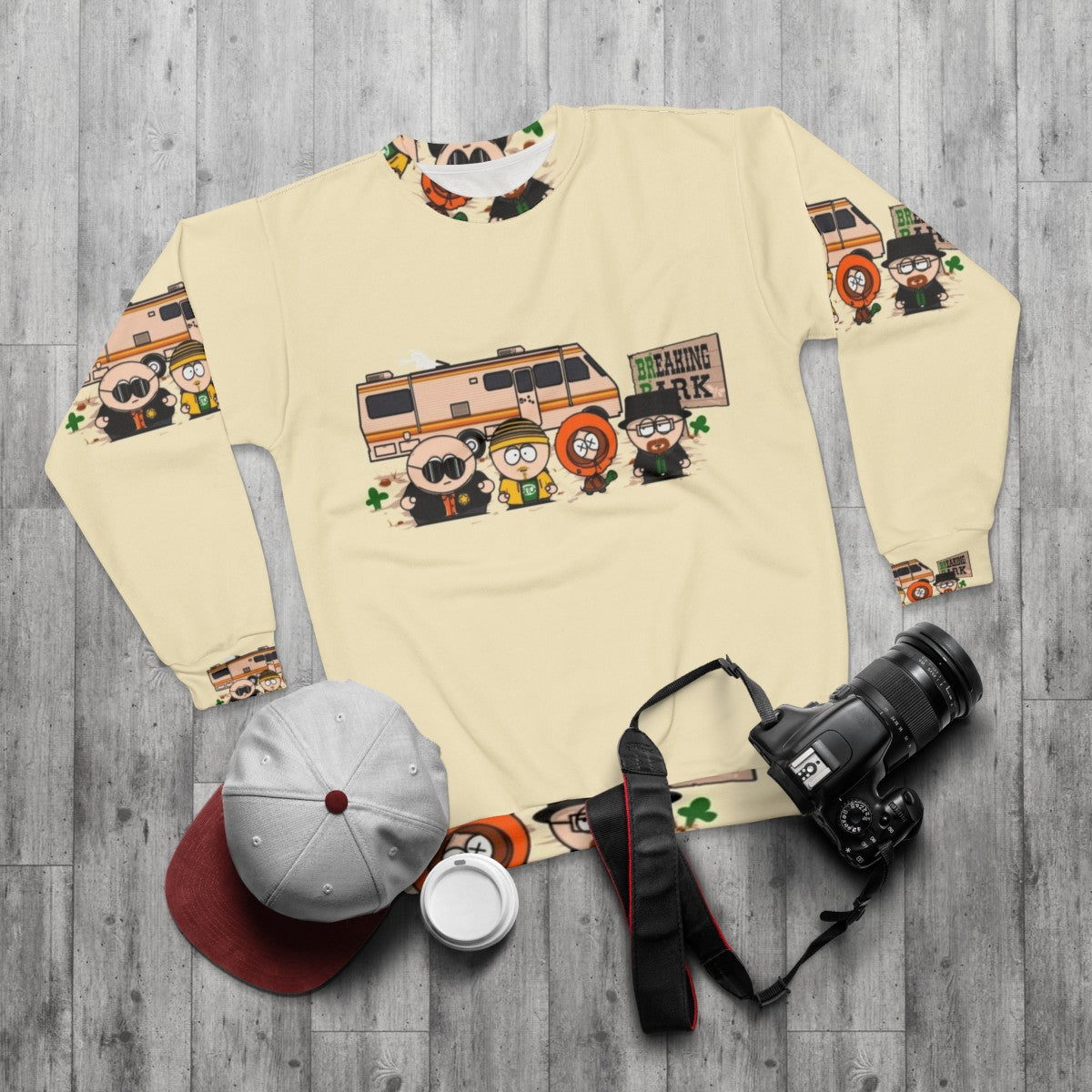 Breaking Park: South Park x Breaking Bad Mashup Sweatshirt - flat lay