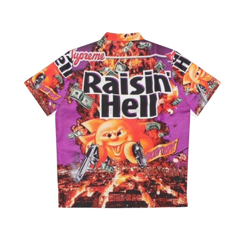 Raisin hell hawaiian shirt with bold pattern - Back