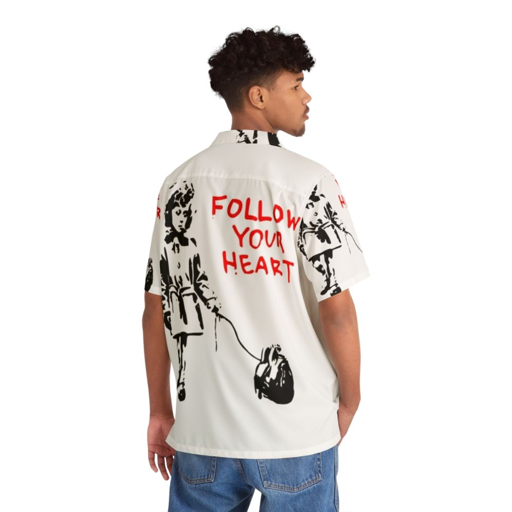 Banksy "Follow Your Heart" Hawaiian Shirt - People Back