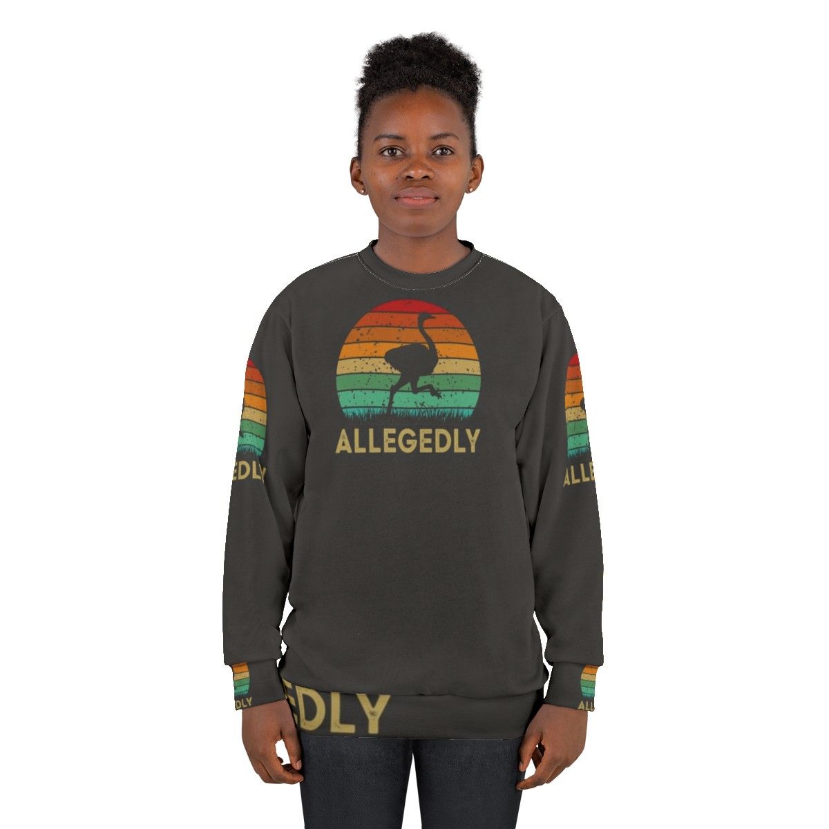 Allegedly Ostrich Sweatshirt - Legendary Canadian Flightless Bird Apparel - women