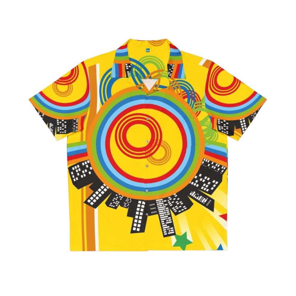 Persona 4 themed Hawaiian shirt with video game and anime inspired design