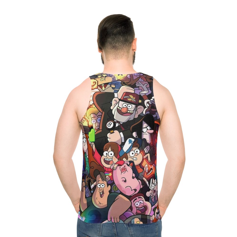 Gravity Falls Characters Unisex Tank Top - men back