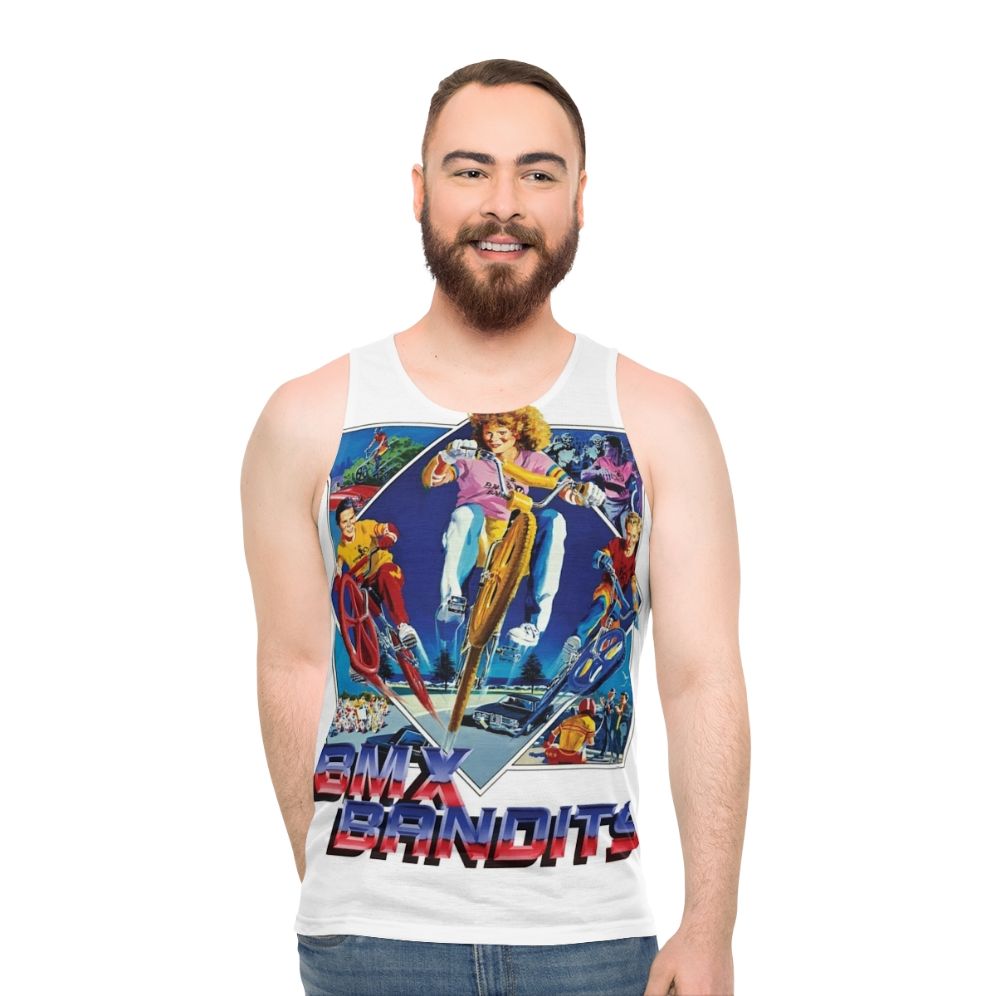 Retro 1980s BMX Bandits unisex tank top - men