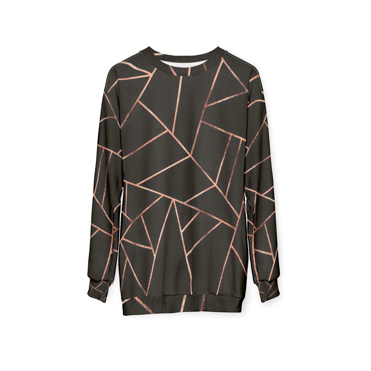 Minimalist Black and Rose Gold Sweatshirt - hanging