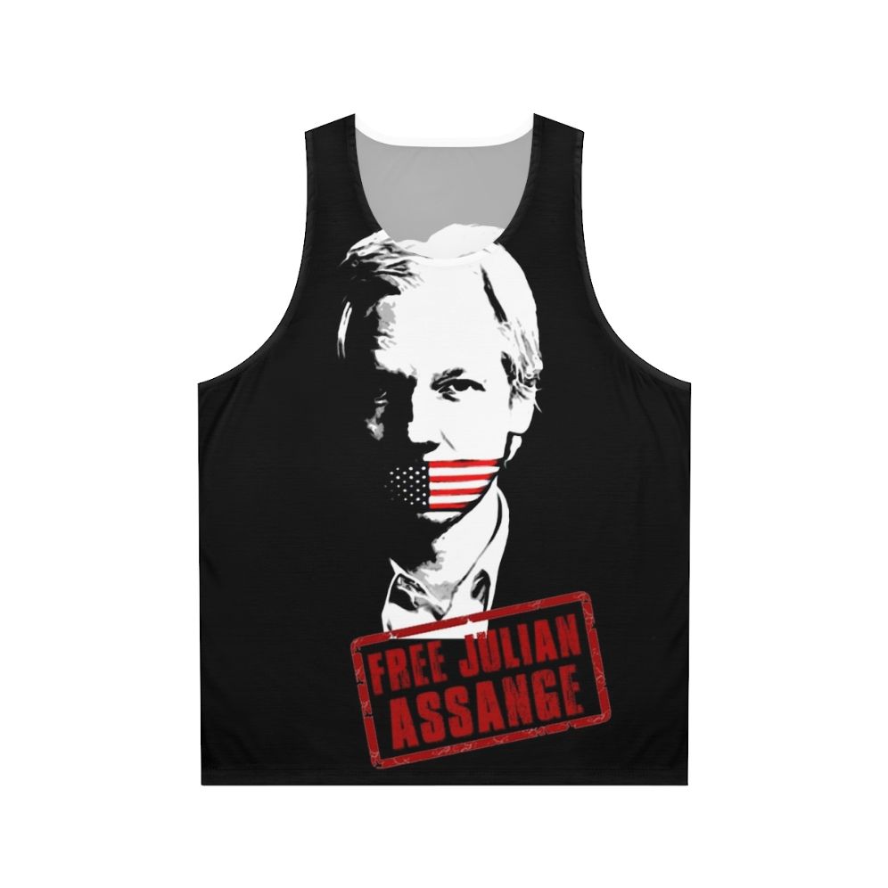 Free Julian Assange Unisex Tank Top