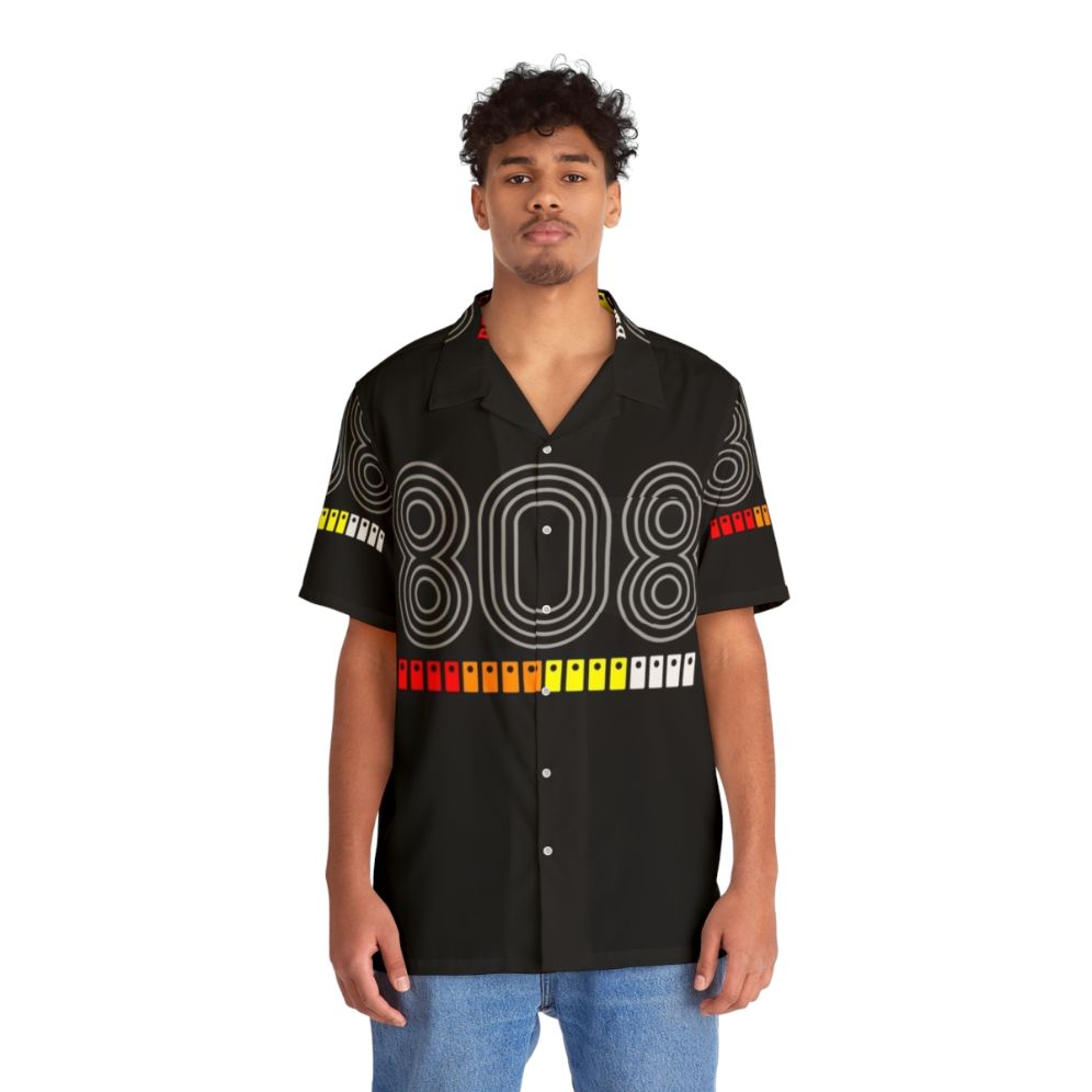 808 Hawaiian Shirt featuring electronic music inspired design - Lifestyle