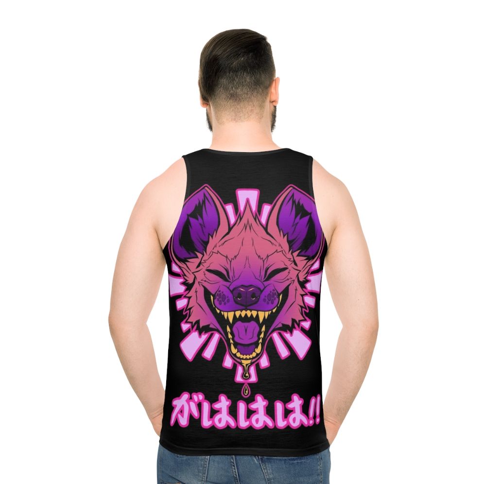 Hyena Anime Kawaii Vaporwave Japanese Fashion Unisex Tank Top - men back