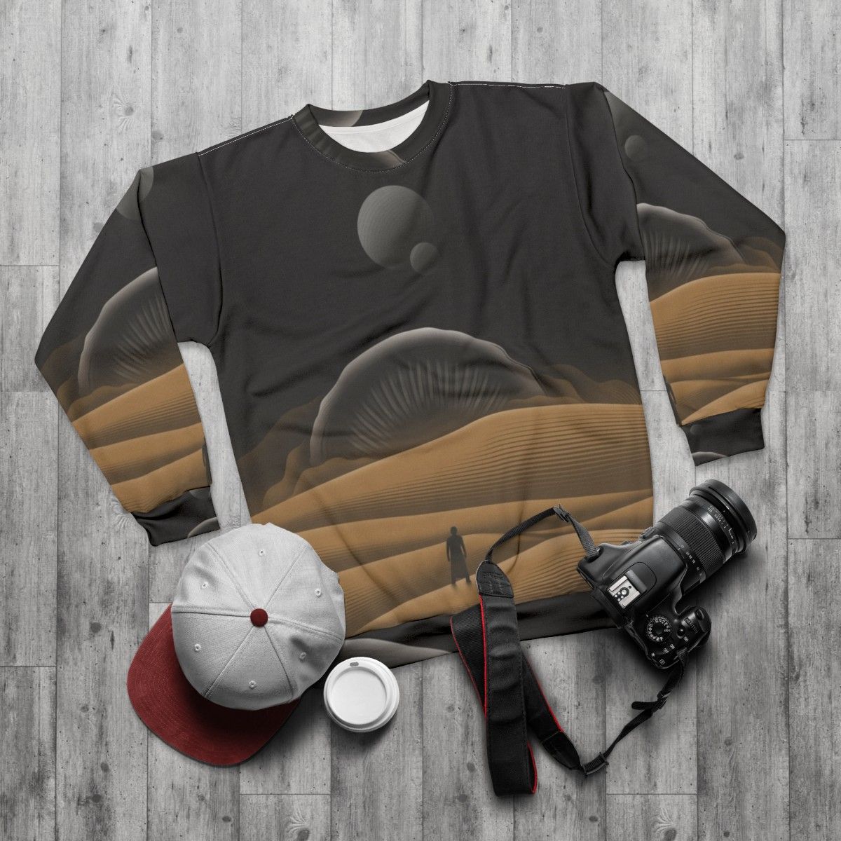 Dune Arrakis Sci-Fi Sweatshirt - flat lay