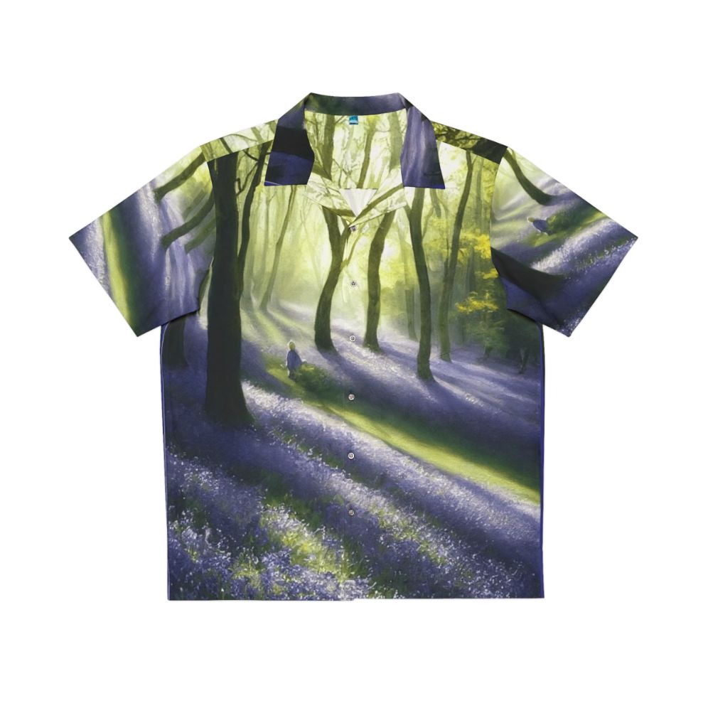 Watercolor Blue Bell Hawaiian Shirt