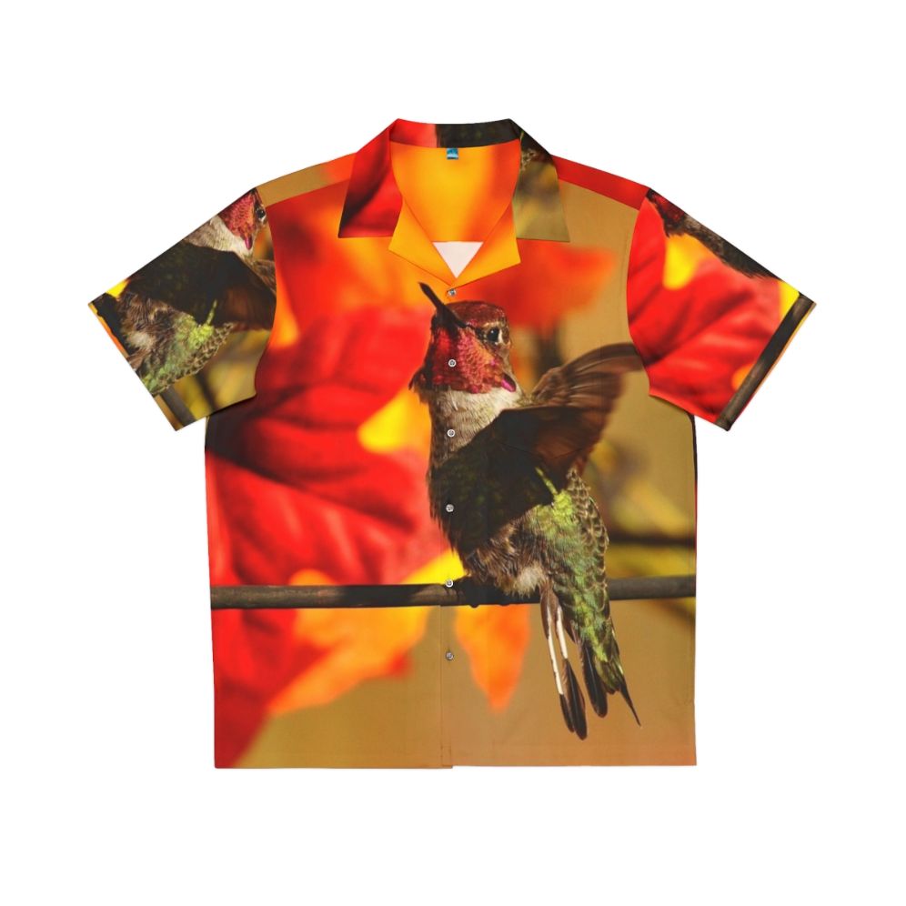 Autumn Hummingbird Hawaiian Shirt