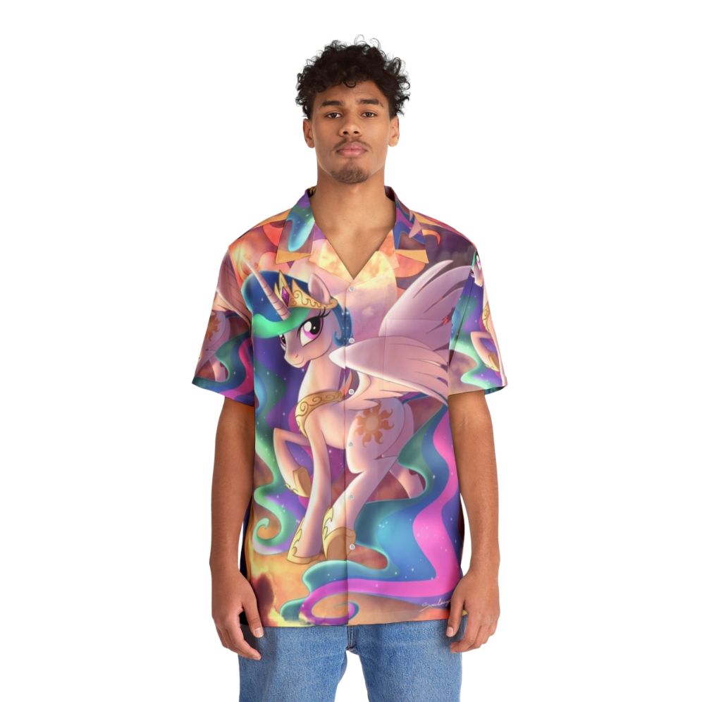 Celestial Deity of the Dawn Hawaiian Shirt - People Front