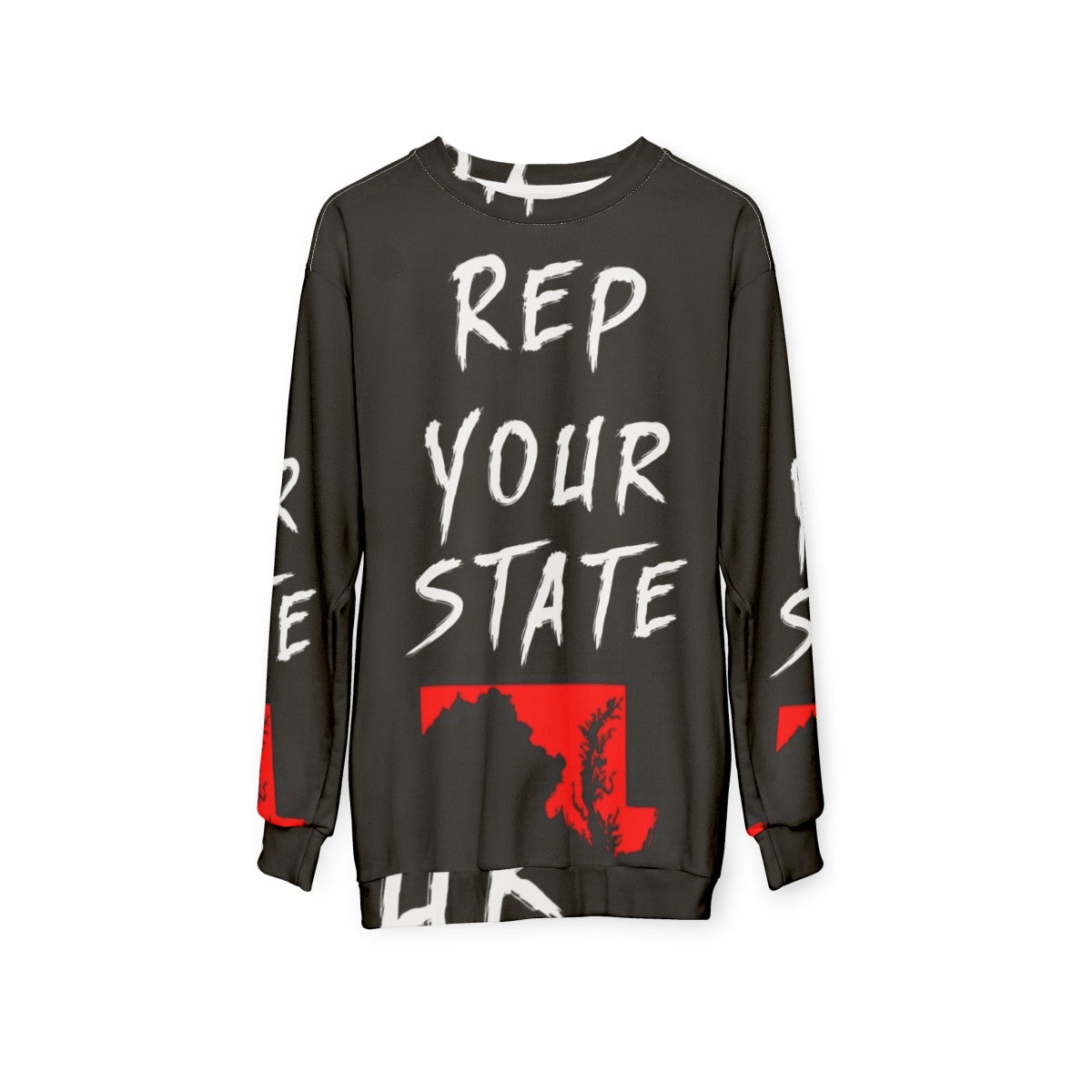 Maryland state pride sweatshirt - hanging