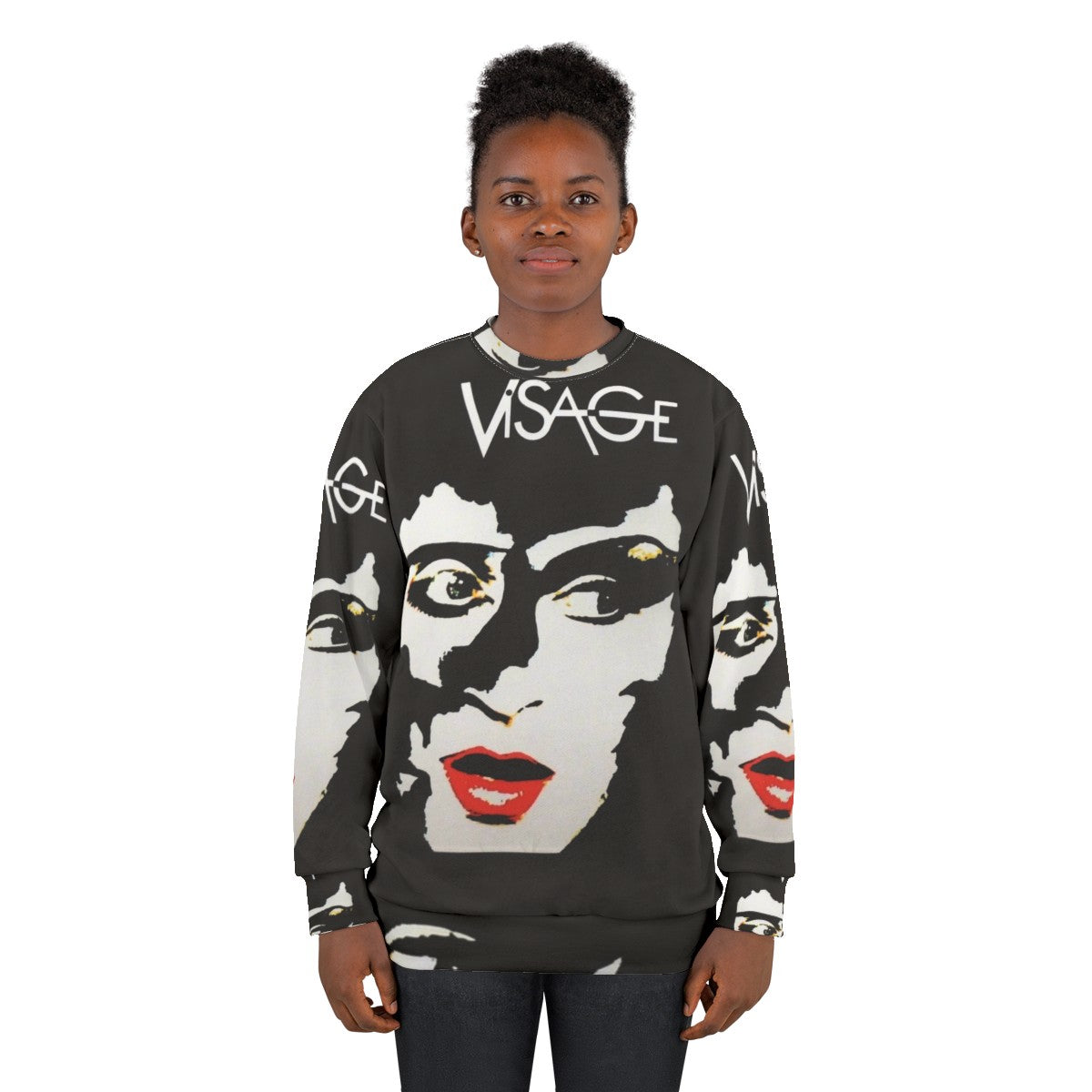 Visage Sweatshirt featuring synth-pop and new wave design - women