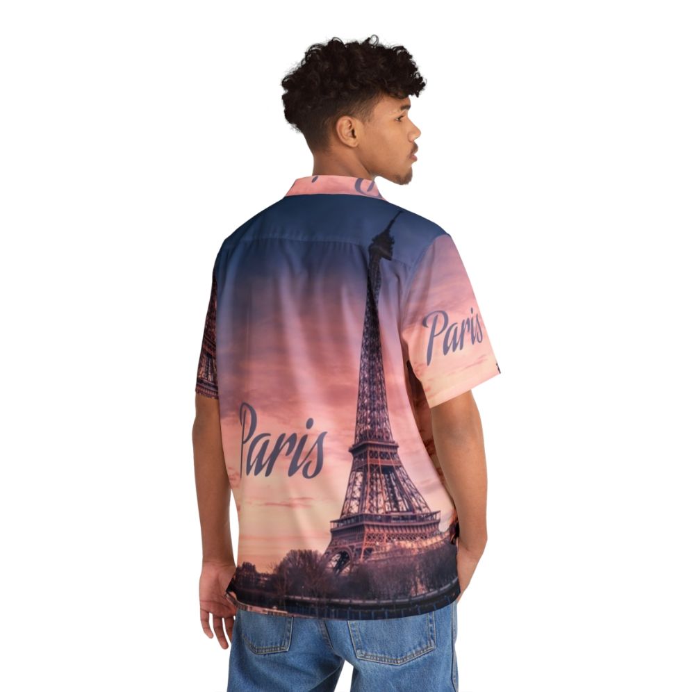 Paris France Eiffel Tower Hawaiian Shirt - People Back