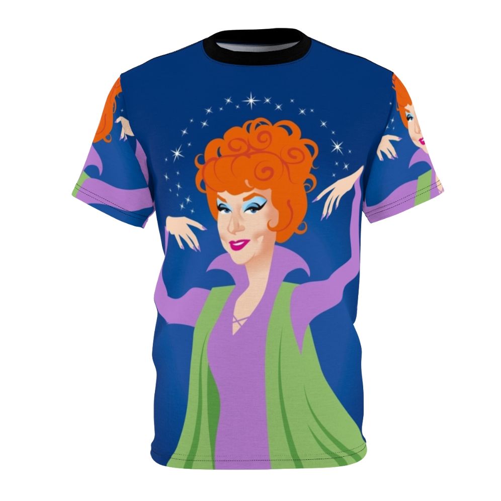 "Retro witch t-shirt with a design inspired by the classic TV series Bewitched"