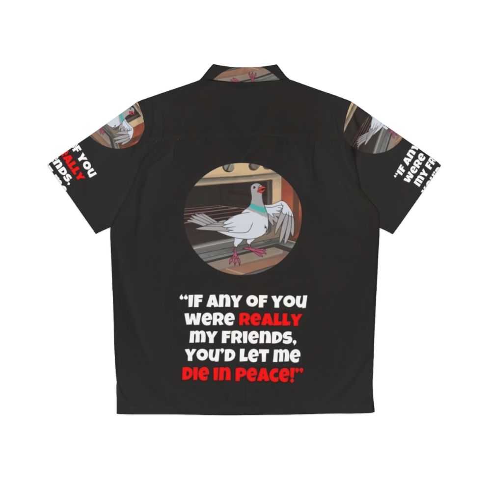 Sarcastic Hawaiian shirt with "Let Me Die in Peace" design - Back