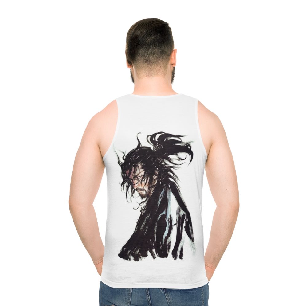 Unisex tank top with minimalist design - men back