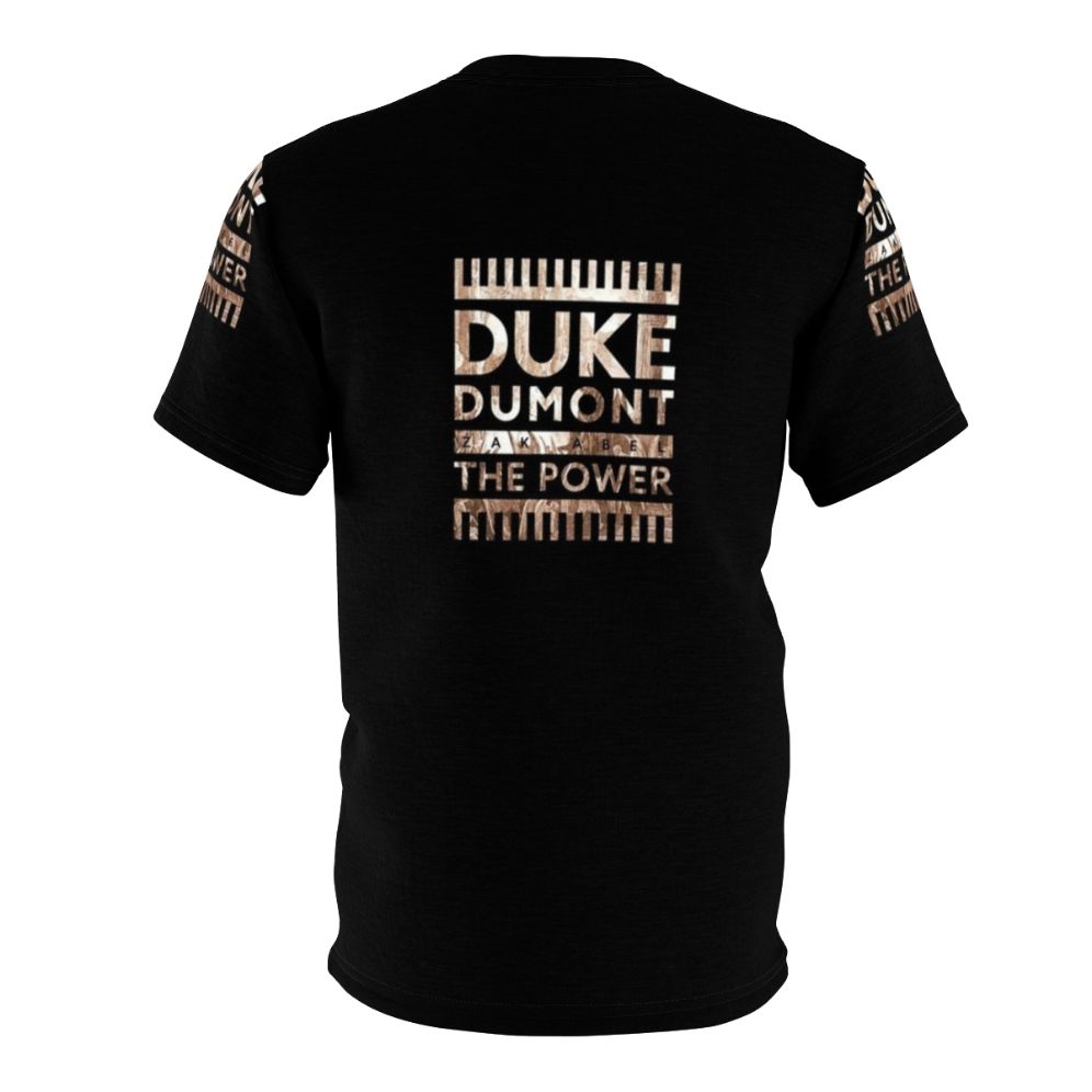 Fashionable t-shirt featuring Duke Dumont-inspired design with music, club, and retro elements. - Back