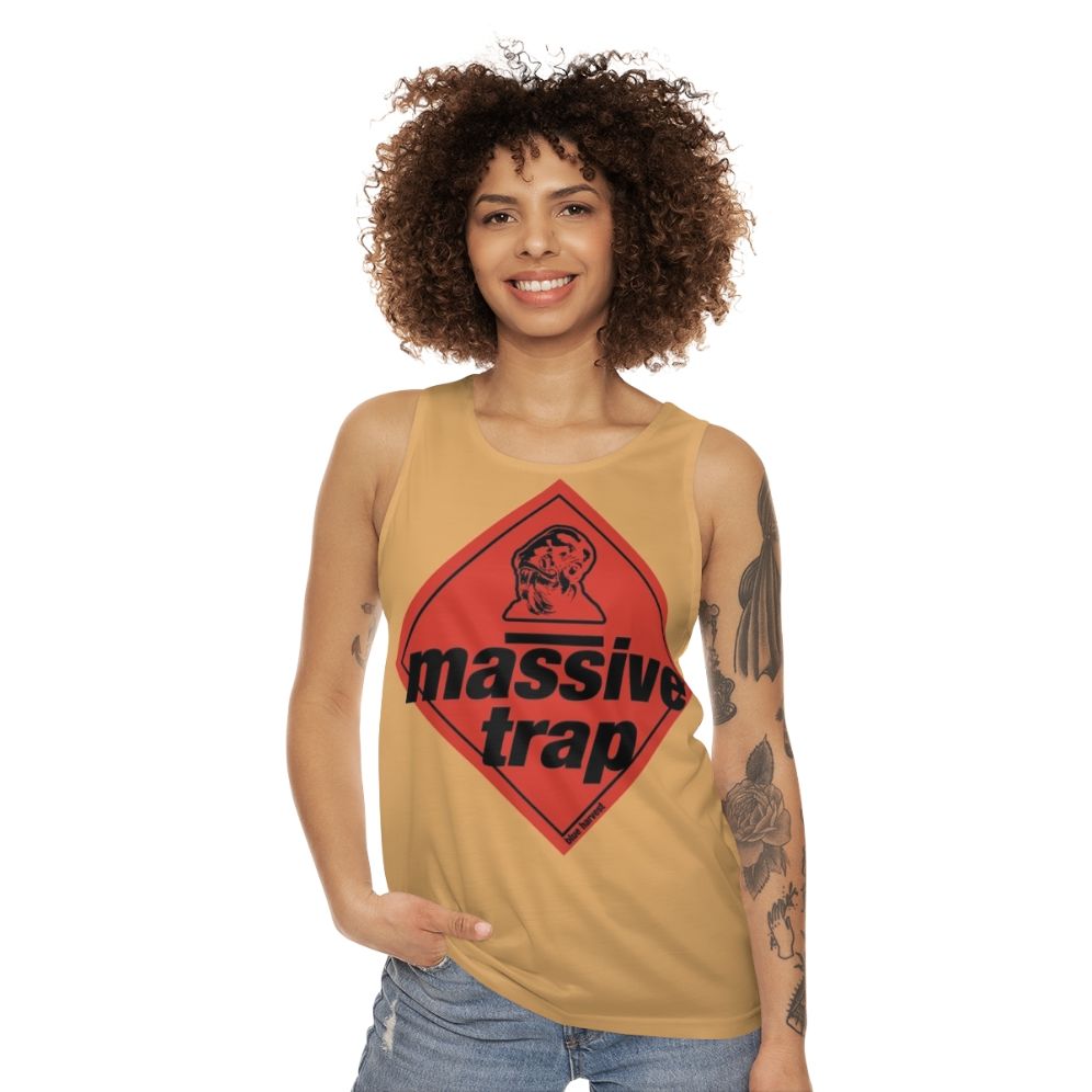 Unisex tank top with Star Wars inspired "It's a Trap!" design - women