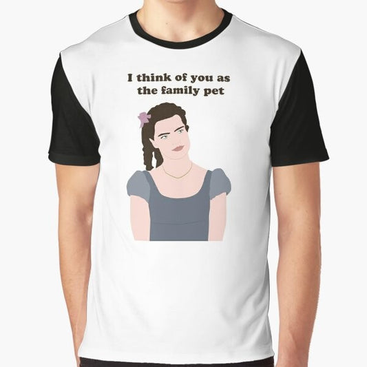 "I Think of You as the Family Pet" Hyacinth Bridgerton Netflix Graphic T-Shirt