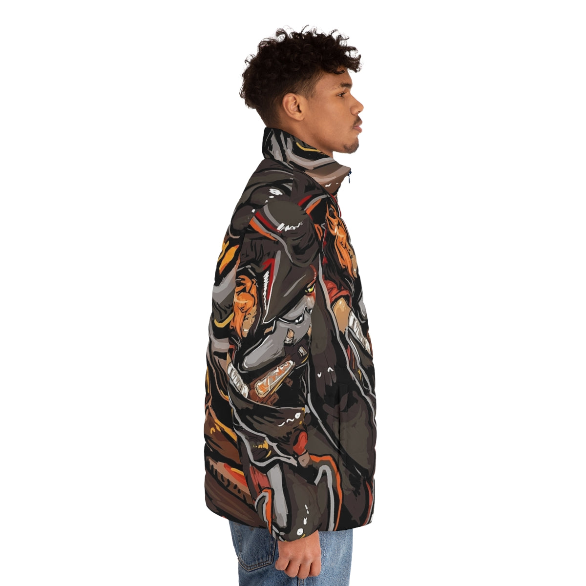 Shayne and Aurox puffer jacket - winter outerwear inspired by video game characters - men side right