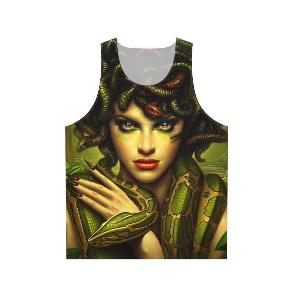 Medusa Unisex Tank Top with Mythological Greek Gorgon Artwork