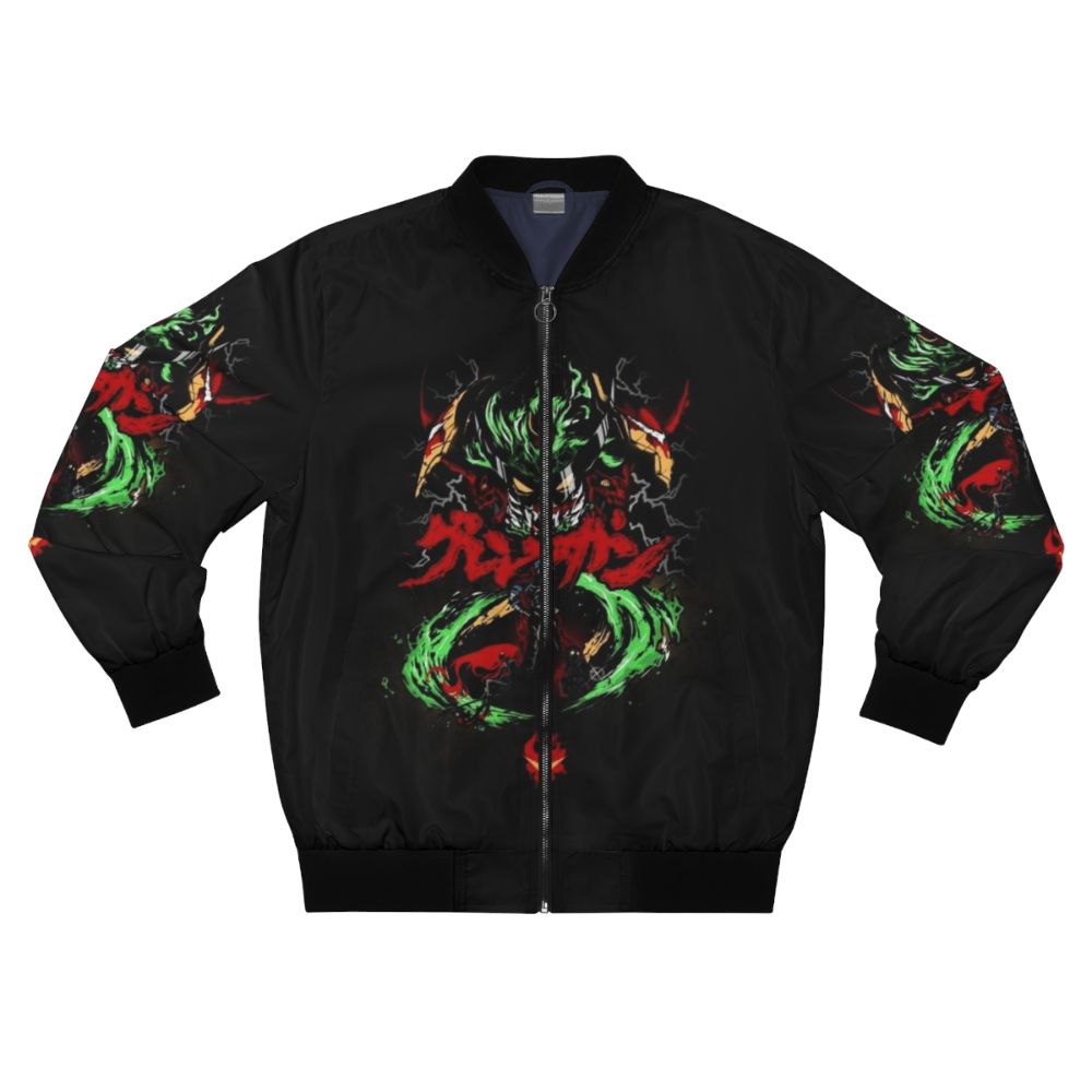 Gurren Lagann Anime Inspired Bomber Jacket with Graffiti Design