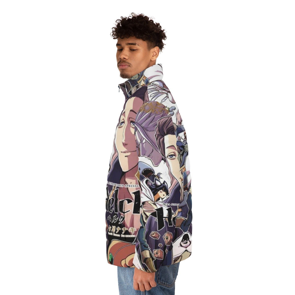 Helck Puffer Jacket - Anime Inspired Warm and Cozy Outerwear - men side left