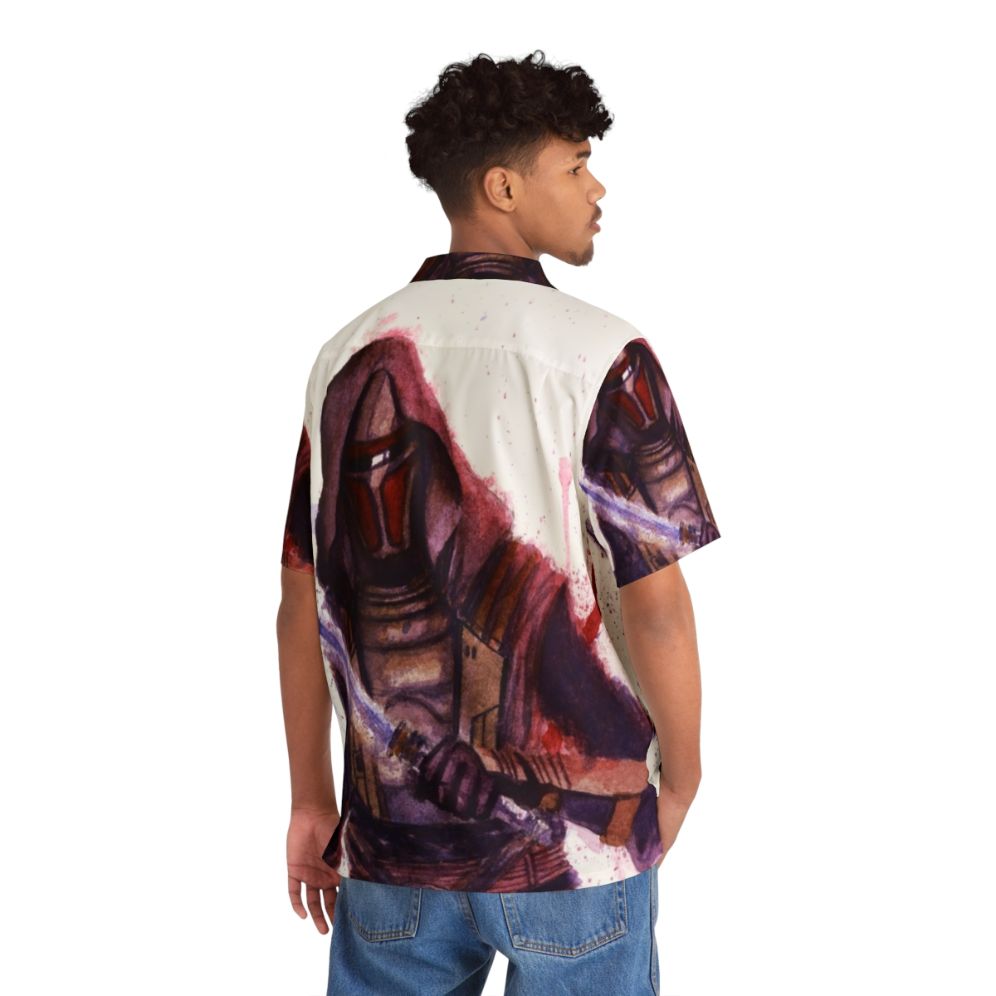 Star Wars Hawaiian Shirt with Watercolor Revan Design - People Back