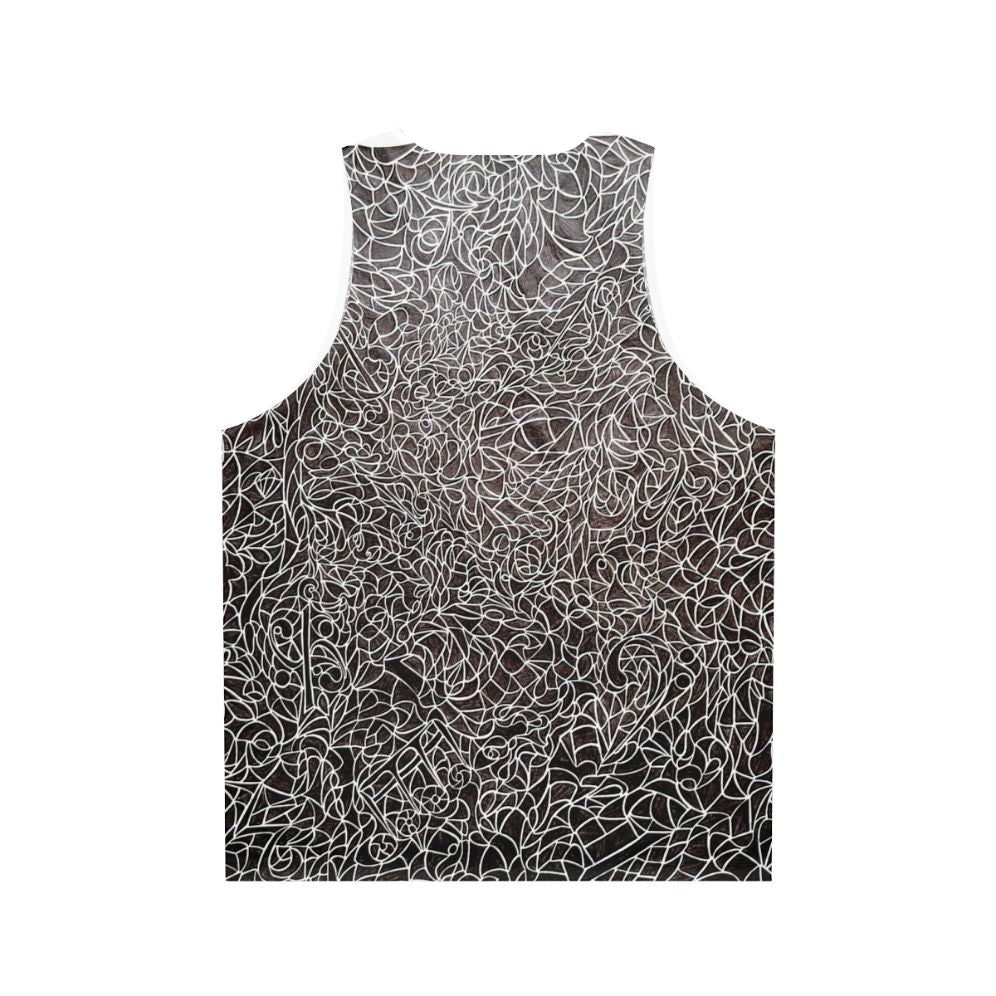 Unisex tank top with a music tessellation pattern - Back