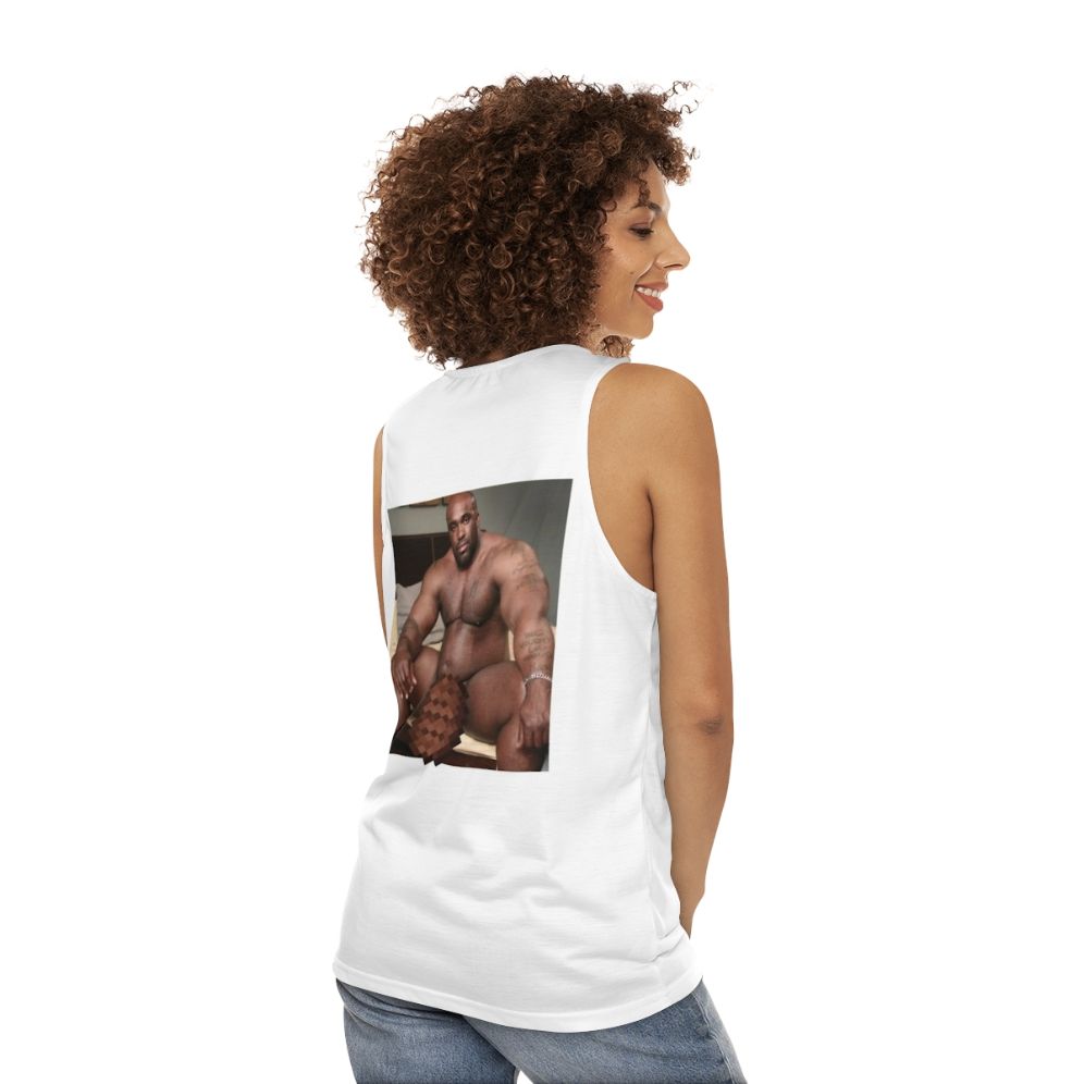 Unisex funny black guy meme tank top - women back