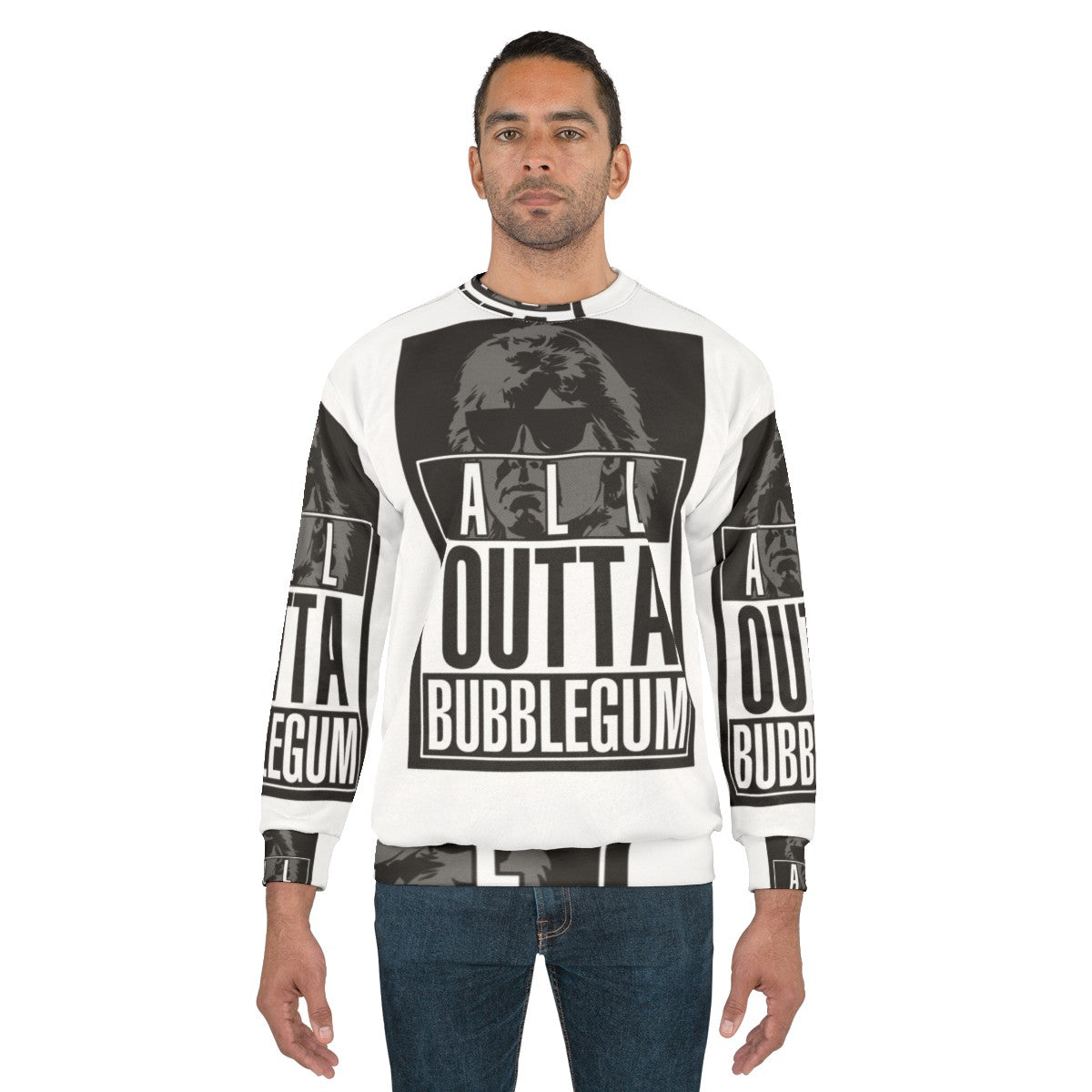 "Straight All Outta Bubblegum" Sci-Fi Sweatshirt with Focus Keywords - men