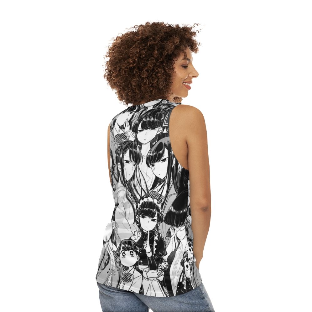 Komi the Silent Goddess Unisex Tank Top - women back